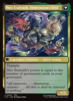Exdeath, Void Warlock / Neo Exdeath, Dimensions End - Final Fantasy MTG #220 - Image 2