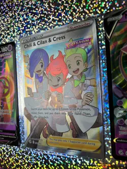 Pokemon TCG: Ultra Rare 113/264 Mew V; Full Art 258/264 Chili & Cilan & Cress - Image 4