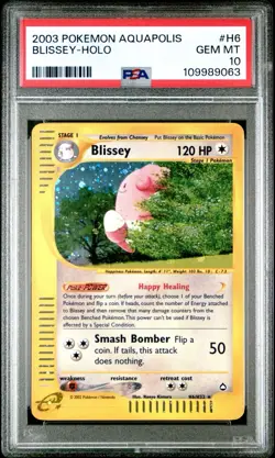 2003 Pokemon - PSA 10 GEM MINT Blissey Holo - Aquapolis #H6/H32 NEW CERT - Image 1