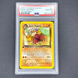 2000 Pokemon 1st Edition Rocket Dark Dugtrio Rare PSA 10 Gem Mint Team Rocket - Image 1