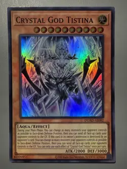 YUGIOH CRYSTAL GOD TISTINA ASIA ENGLISH EDITION DUAD-AE082 SUPER RARE - Image 1