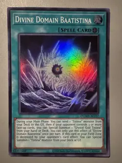 YUGIOH DIVINE DOMAIN BAATISTINA ASIA ENGLISH EDITION DUAD-AE107 SUPER RARE - Image 1