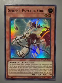 YUGIOH SERENE PSYCHIC GIRL ASIA ENGLISH EDITION DUAD-AE013 SUPER RARE - Image 1