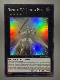 YUGIOH NUMBER S39: UTOPIA PRIME ASIA ENGLISH EDITION DUAD-AE102 SUPER RARE - Image 1