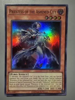 YUGIOH PRIESTESS OF THE ASHENED CITY ASIA ENGLISH EDITION DUAD-AE092 SUPER RARE - Image 1
