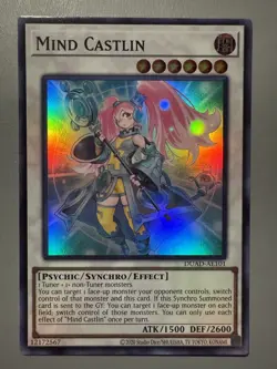 YUGIOH MIND CASTLIN (SYNCHRO) ASIA ENGLISH EDITION DUAD-AE101 SUPER RARE - Image 1