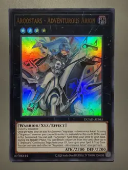 YUGIOH ARGOSTARS - ADVENTUROUS ARION ASIA ENGLISH EDITION DUAD-AE045 ULTRA RARE - Image 1