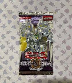 YUGIOH ELEMENTAL ENERGY 1ST EDITION Sealed BOOSTER PACK - Image 1