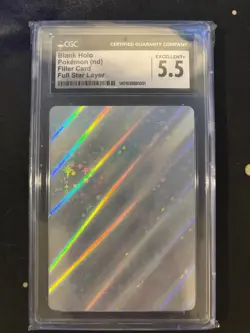 CGC 4 Pokemon Blank Holo Filler Card Error Card Full Star Layer - vg/ex - Image 1