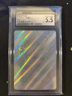 CGC 4 Pokemon Blank Holo Filler Card Error Card Full Star Layer - vg/ex - Image 3
