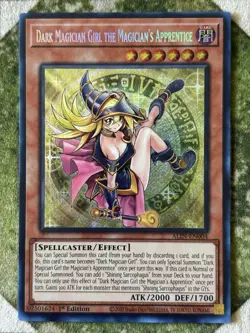 YuGiOh DARK MAGICIAN GIRL THE MAGICIAN'S APPRENTICE Secret Rare ALIN-EN004 - Image 2