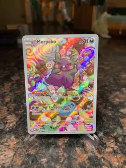Morpeko 206/182 Paradox Rift Holo Illustration Rare Pokemon Card - Image 1