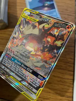 NM! Reshiram & Charizard GX SM201 Sun & Moon Tag Team Alt Art Promo Pokemon Card - Image 4