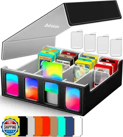 binirin Trading Card Storage Box for Commander Display, 3000+ MTG Deck Box wi - Image 1