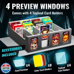 binirin Trading Card Storage Box for Commander Display, 3000+ MTG Deck Box wi - Image 5