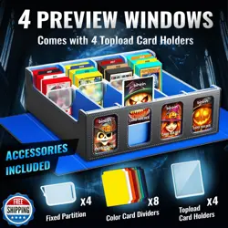 binirin Trading Card Storage Box for Commander Display, 3000+ MTG Deck Box wi - Image 2