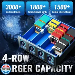 binirin Trading Card Storage Box for Commander Display, 3000+ MTG Deck Box wi - Image 3