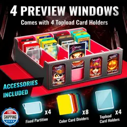 Binirin Trading Card Storage Box for Commander Display, 3000+ MTG Deck Box Wi - Image 2