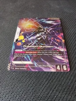 Gundam Card Game Newtype Rising Freedom Gundam ZGMF-X10A GD01-065 LR+ Foil Holo - Image 2
