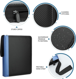 9 Pockets Trading Card Binder with Sleeves Card Organizer, 900 Double Sided Pock - Image 4