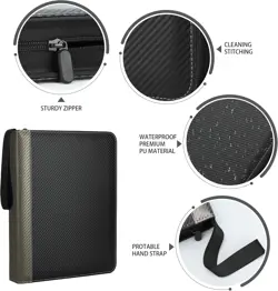 9 Pockets Trading Card Binder with Sleeves Card Organizer, 900 Double Sided Pock - Image 2