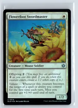 FOIL Flowerfoot Swordmaster Bloomburrow - MTG Magic the Gathering Card - Image 1