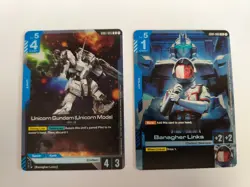 Gundam Card Game ! Banagher Links (x4) & Unicorn Gundam (x4) G001-005/G001-088 - Image 1