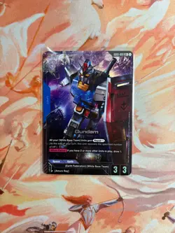 Gundam Card Game Newtype Rising GD01 Gundam RX-78-2 GD01-001 LR+ Foil Holo - Image 1