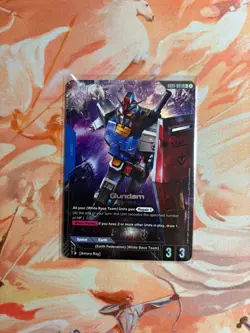 Gundam Card Game Newtype Rising GD01 Gundam RX-78-2 GD01-001 LR+ Foil Holo - Image 2