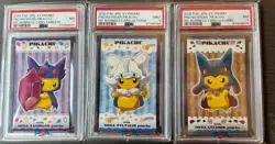 Poncho Pikachu Altaria, Sableye, Lucario PSA Business card lot Pokemon Center - Image 1