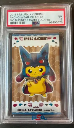 Poncho Pikachu Altaria, Sableye, Lucario PSA Business card lot Pokemon Center - Image 3