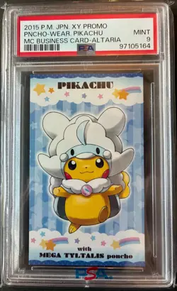 Poncho Pikachu Altaria, Sableye, Lucario PSA Business card lot Pokemon Center - Image 4