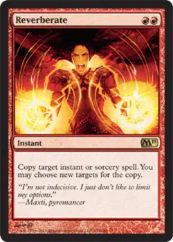 Reverberate Magic mtg Heavy Play, English Magic 2011 (M11) x1 - Image 1