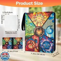 9 Pocket Card Binder for MTG/YGO/PTCG/Game Cards, Holds 900 Cards,Premium Car - Image 3