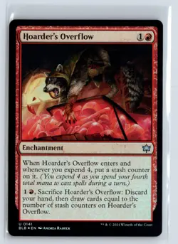 FOIL Hoarder's Overflow Bloomburrow Uncommon - MTG Magic the Gathering Card - Image 1
