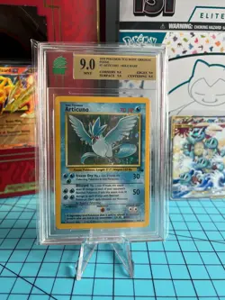 MNT 9 MINT 1999 Pokemon Fossil Articuno #2 Holo Graded Pokemon - Image 1