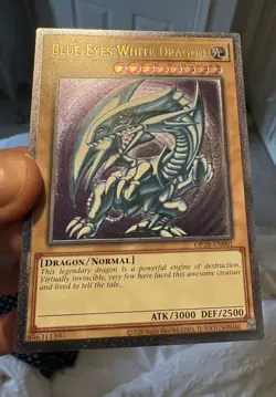 Yugioh OP28-EN001 Blue-Eyes White Dragon Ultimate Rare Euro NM purple cleanest - Image 1