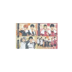 Set of 4 character cards Japanese paper style card “Haikyu!! ×Gokurakuyu Used - Image 1