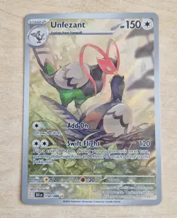 Unfezant Illustration Rare 150/086 Pokemon Card Black Bolt 2025 - Image 1