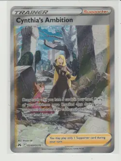 Cynthia's Ambition Galarian Gallery Pokemon Card CRZ GG60 Crown Zenith - Image 1