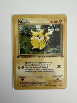 1st Edition Pikachu Pokemon Card TCG Wizards Of The Coast 1999 - Image 1