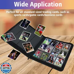 12 Pocket Card Binder, 720 Pockets PU Leather Zipper Trading Card Collection - Image 5