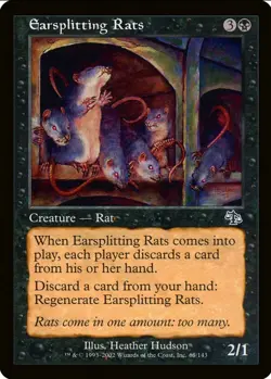 X 1 Earsplitting Rats NM Judgment 065 MTG Magic The Gathering - Image 1