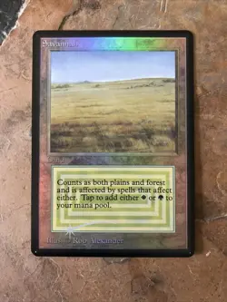 Mtg - Savannah - FOIL - Unlimited - Beta - Legacy - Commander - Artist Alter - Image 1