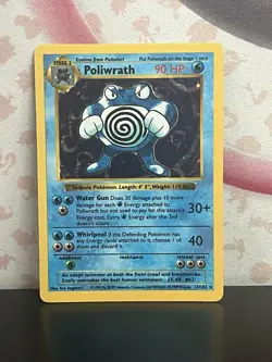 Pokemon TCG Poliwrath 013/102 Base Set (Shadowless) Vintage Holo WOTC 1999 MP - Image 1