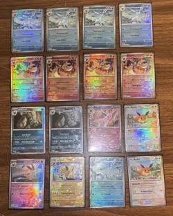 POKEMON TCG Lot Of 16 Prismatic Evolutions EEVEELUTIONS Poke Ball Reverse Cards - Image 1