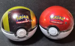 2023 Pokemon TCG PokeBall Tin 2pk 🔴OG + ULTRA⚫ 🔥NEW/FACTORY SEALED🔥 - Image 1