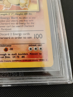 BGS 6 Charizard Base Set 4/102 Holo 1999-2000 UK 4th Print Pokemon Rare - Image 3