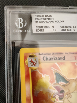 BGS 6 Charizard Base Set 4/102 Holo 1999-2000 UK 4th Print Pokemon Rare - Image 5