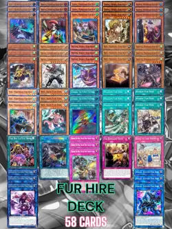 YuGiOh! COMPLETE FUR HIRE DECK W/ TRI-BRIGADE SUPPORT [58 Cards] - Image 1